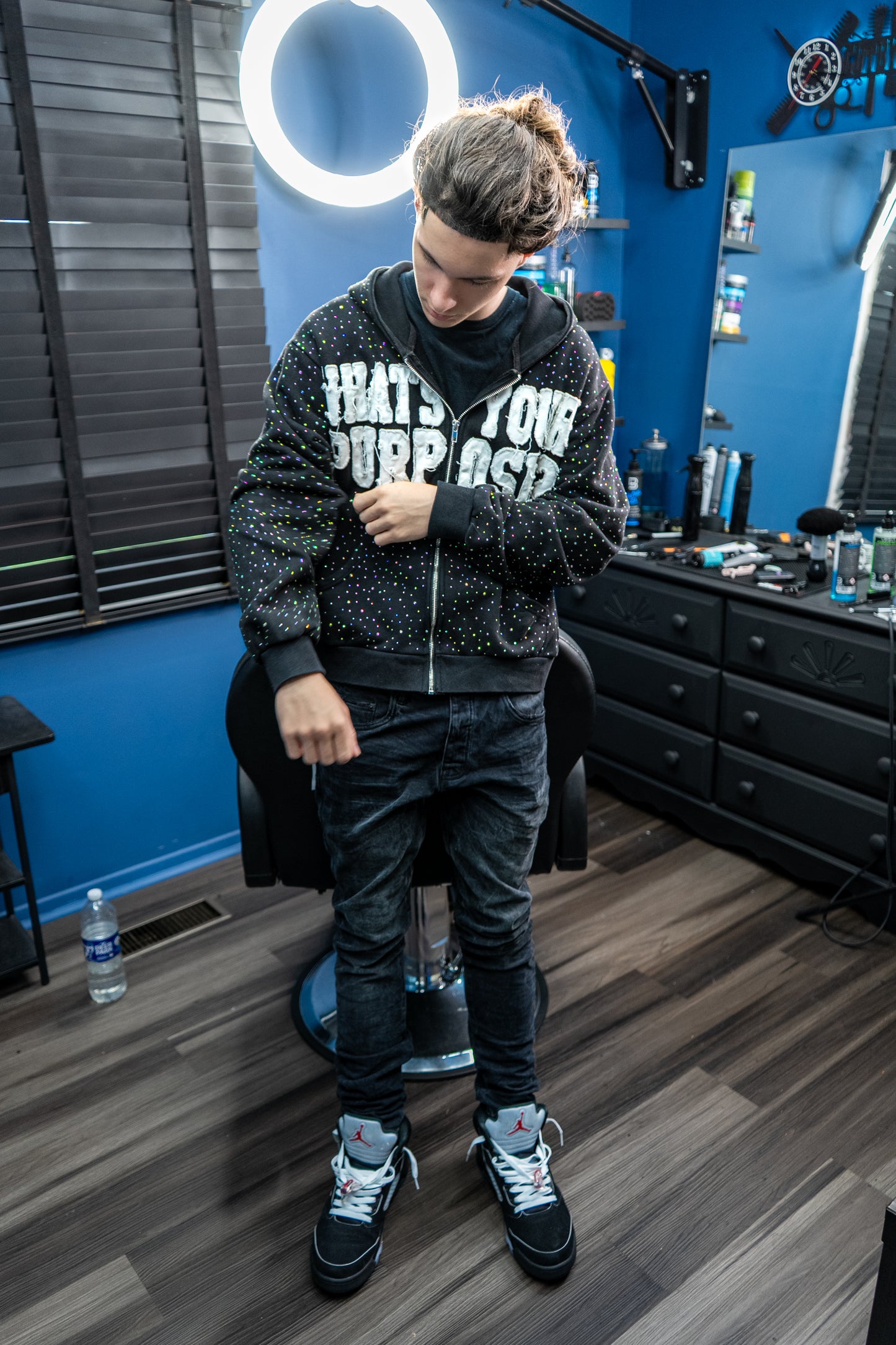 OG “What’s Your Purpose?” - Zip Up Hoodie (Black)
