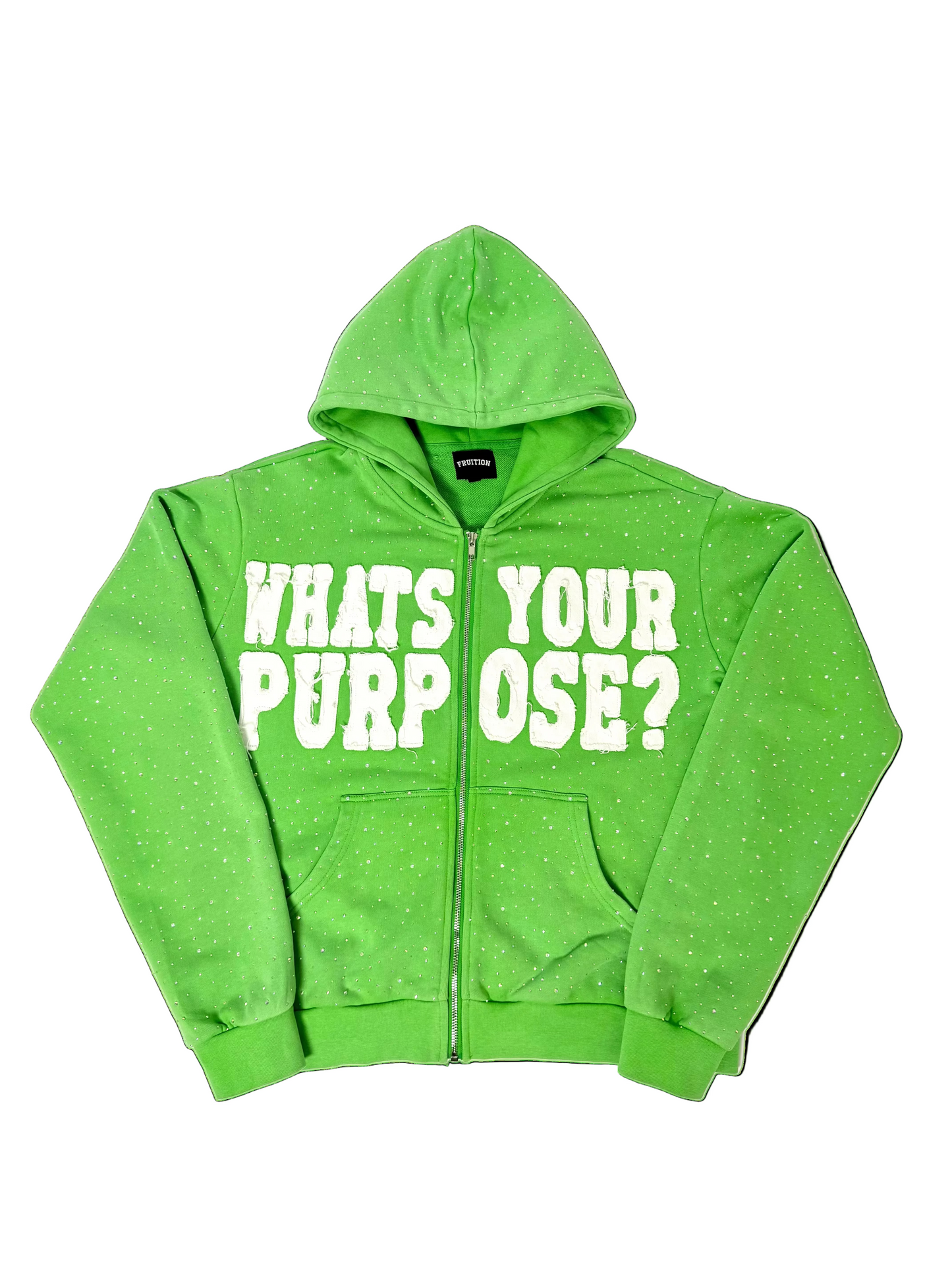 “What’s Your Purpose?” - Zip Up Hoodie (Green)
