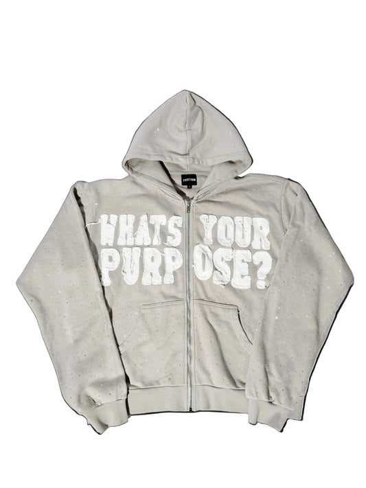 “What’s Your Purpose?” - Zip Up Hoodie (Gray)