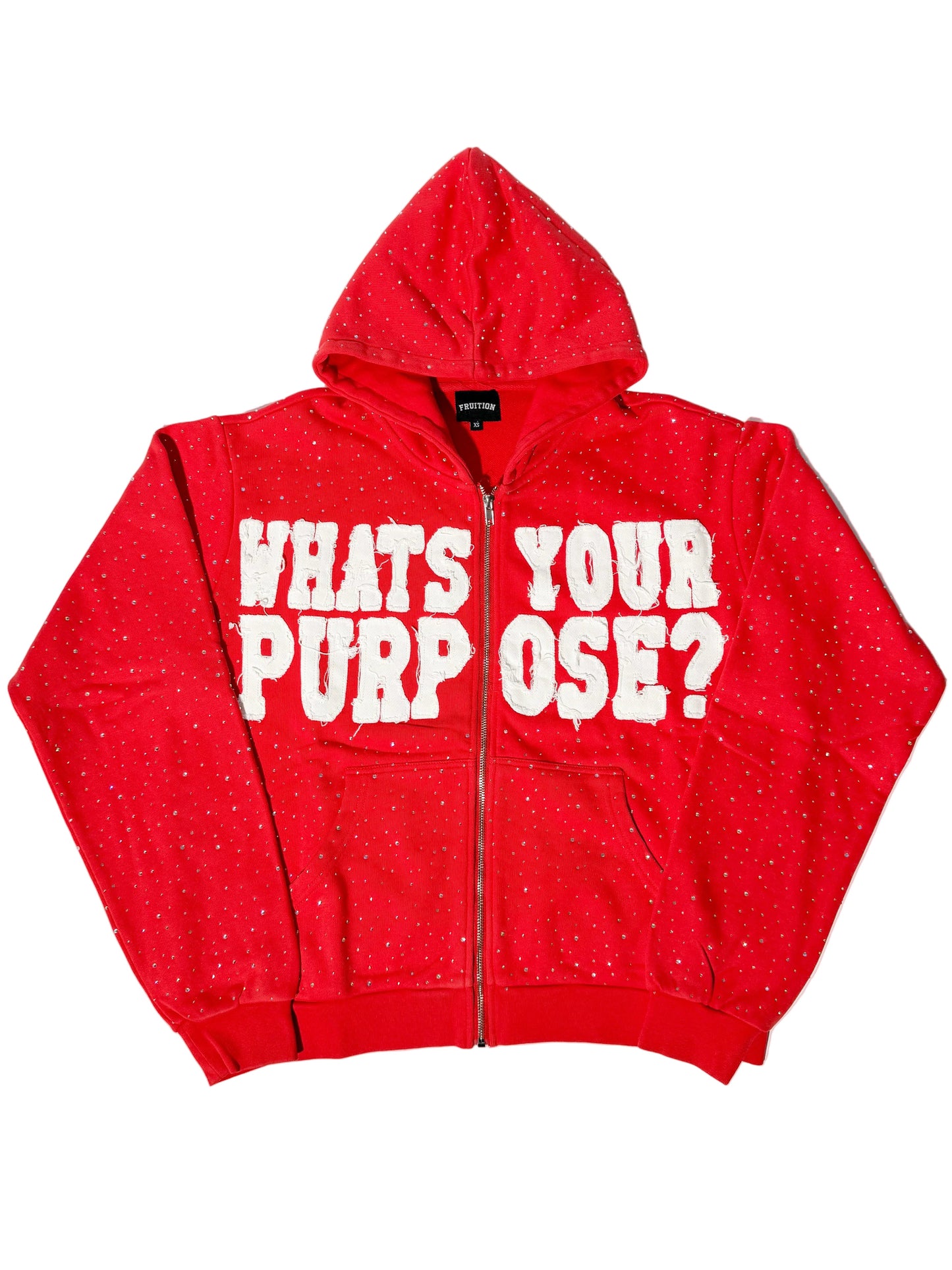 “What’s Your Purpose?” - Zip Up Hoodie (Red)